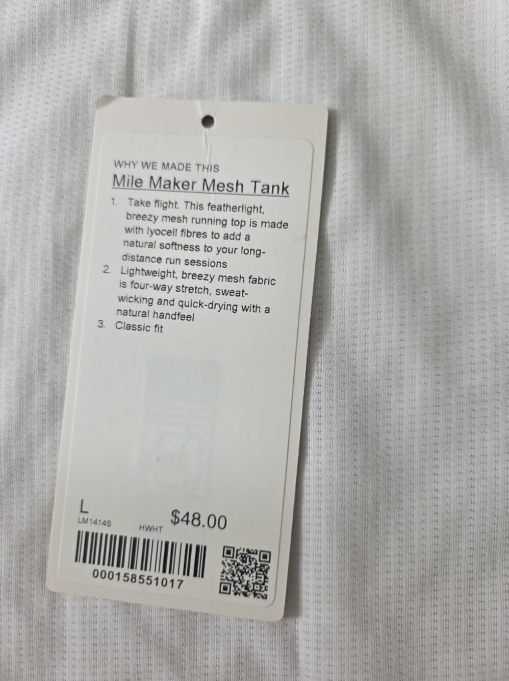 Lululemon Mile Maker Mesh Tank - Size Large - Picture 4 of 4